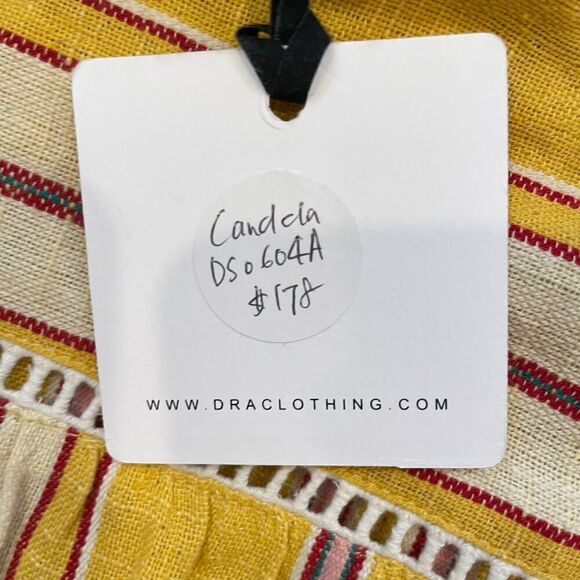 Anthropologie dRA Los Angeles Striped Linen Short Dress Medium - Picture 6 of 12